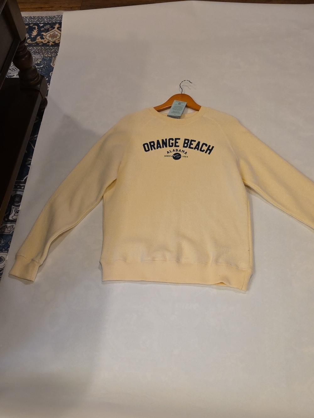 Orange Beach Crewneck Sweatshirt - Pale Yellow